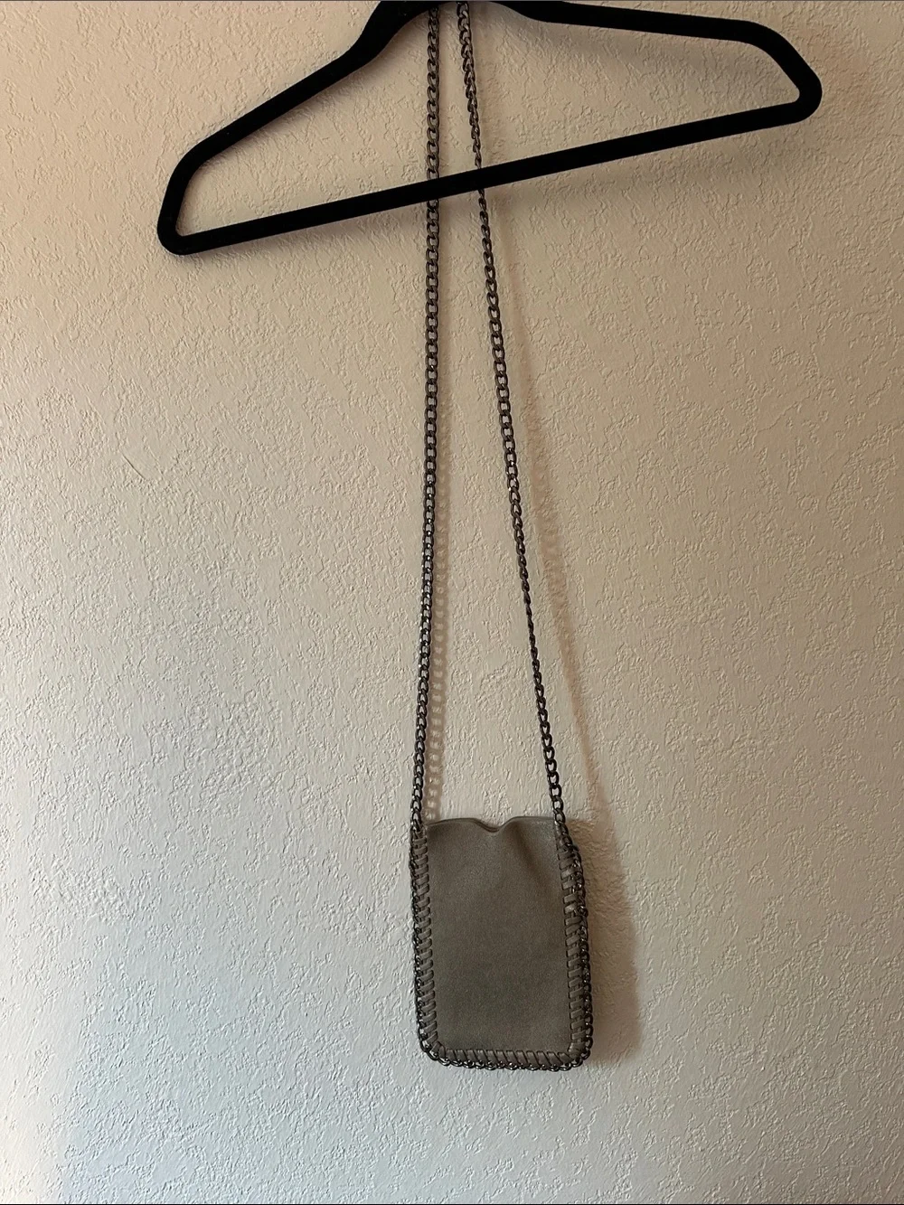 Women's Brown Chain-Trim Crossbody Phone Pouch